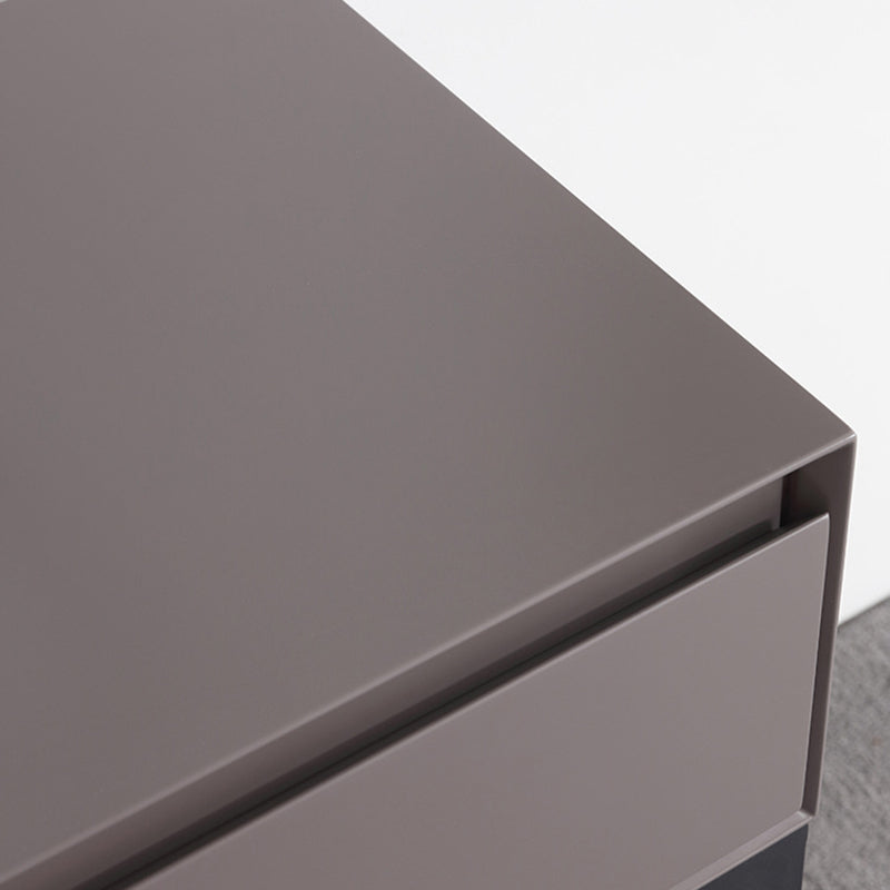 Moderne grijze ijdelheid gespiegelde houtmake -upkruidtafel ontlasting set