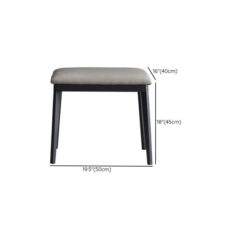 Moderne grijze ijdelheid gespiegelde houtmake -upkruidtafel ontlasting set