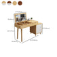Scandinavian Wood Vanity Set 4-Drawer Flip-Top Makeup Dressing Table