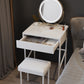 Modern White Vanity Solid Wood Makeup Dressing Table Stool Set Clearhalo 'Bedroom Furniture' 'furn' 'furn_makeup_vanities' 'Furniture' 'Makeup Vanities' 'makeup_vanities' 6131732