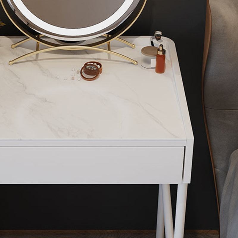 Modern White Vanity Solid Wood Makeup Dressing Table Stool Set Clearhalo 'Bedroom Furniture' 'furn' 'furn_makeup_vanities' 'Furniture' 'Makeup Vanities' 'makeup_vanities' 6131736