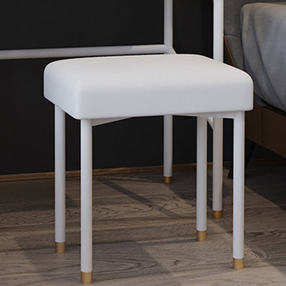 Modern White Vanity Solid Wood Makeup Dressing Table Stool Set Vanity Stool Clearhalo 'Bedroom Furniture' 'furn' 'furn_makeup_vanities' 'Furniture' 'Makeup Vanities' 'makeup_vanities' 6131741