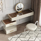 Modernism Acrylic Dressing Table Stone/Glass Top Makeup Vanity