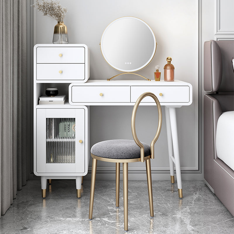 5ドロウの1ドアバニティメイクアップドレッシングテーブルスツール付き-31.5 "w