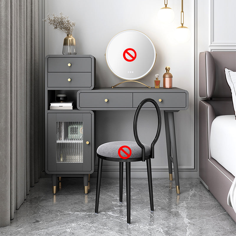 5ドロウの1ドアバニティメイクアップドレッシングテーブルスツール付き-31.5 "w