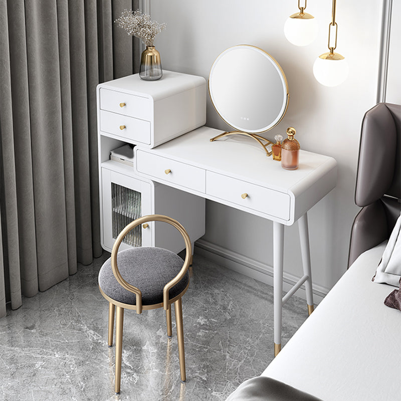 5ドロウの1ドアバニティメイクアップドレッシングテーブルスツール付き-31.5 "w