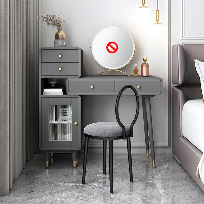 5ドロウの1ドアバニティメイクアップドレッシングテーブルスツール付き-31.5 "w