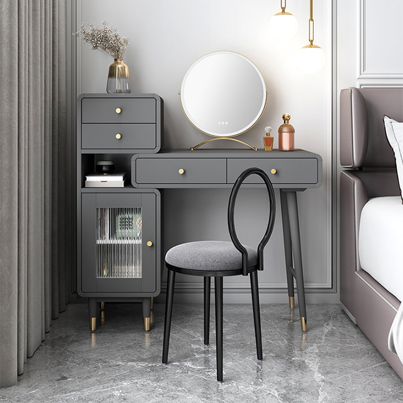 5ドロウの1ドアバニティメイクアップドレッシングテーブルスツール付き-31.5 "w