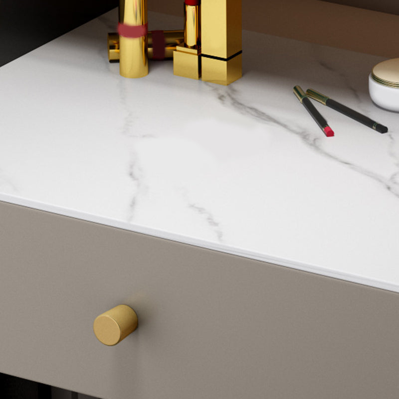 Tweedelige moderne gespiegelde ijdelheid set zwart/grijs gemanipuleerd houten dressoir