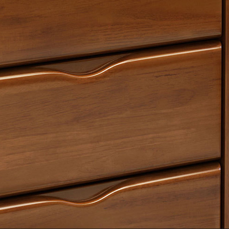 Mid-Century Modern Wooden Accent Cabinet with Drawer Brown Cabinet Clearhalo 'Cabinets & Chests' 'cabinets_chests' 'furn' 'furn_cabinets_chests' 'Furniture' 'Living Room Furniture' 6131859