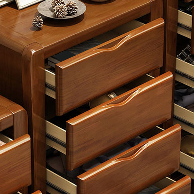 Mid-Century Modern Wooden Accent Cabinet with Drawer Brown Cabinet Clearhalo 'Cabinets & Chests' 'cabinets_chests' 'furn' 'furn_cabinets_chests' 'Furniture' 'Living Room Furniture' 6131860