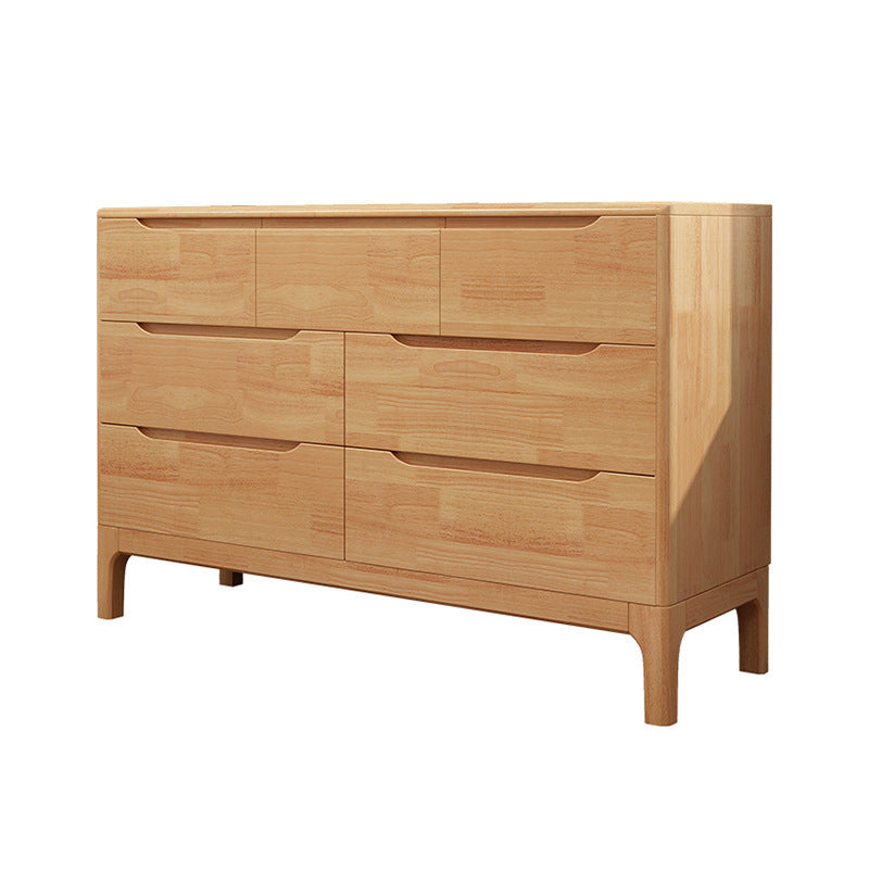 Rubberwood Accent Chest 11.81" Wide Rectangle Standard Chest with Drawers Clearhalo 'Cabinets & Chests' 'cabinets_chests' 'furn' 'furn_cabinets_chests' 'Furniture' 'Living Room Furniture' 6131870