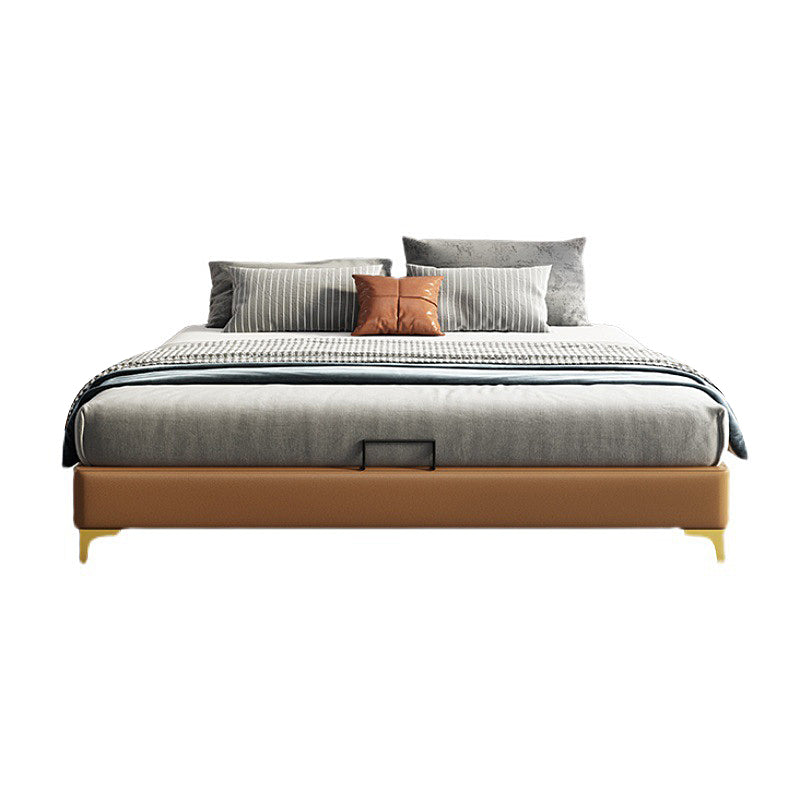 84.65 inch Wide Mid-century Bed Frame Solid Wood Platform Bed Frame