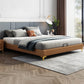 84.65 inch Wide Mid-century Bed Frame Solid Wood Platform Bed Frame