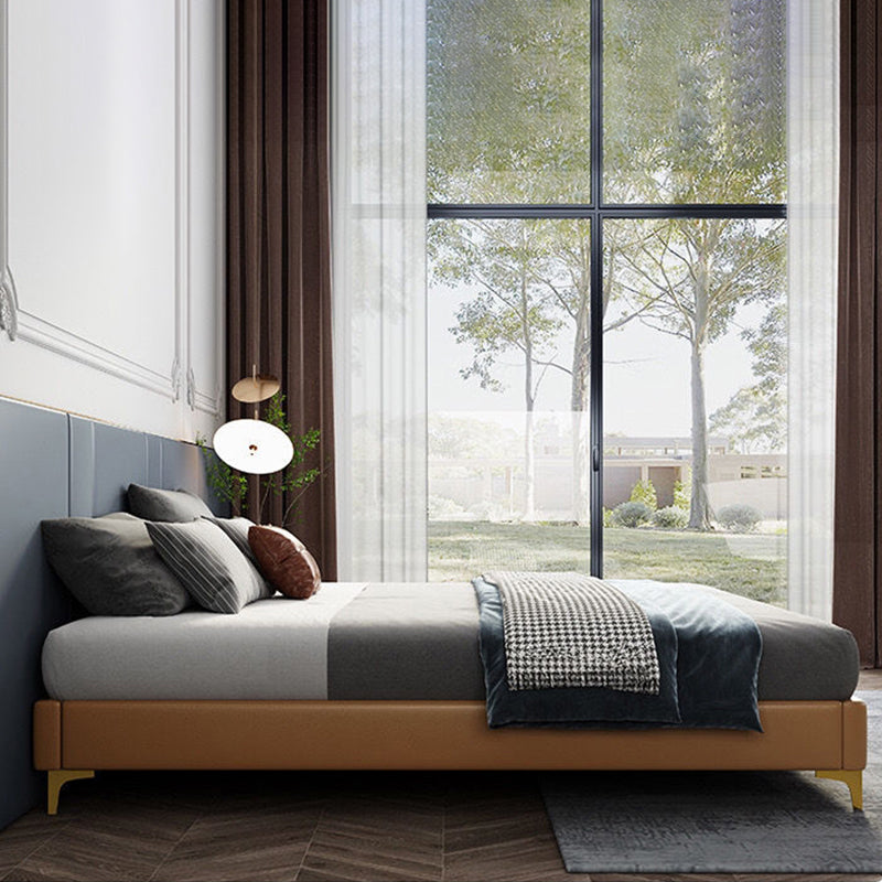 84.65 inch Wide Mid-century Bed Frame Solid Wood Platform Bed Frame