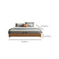 84.65 inch Wide Mid-century Bed Frame Solid Wood Platform Bed Frame