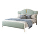 Upholstered Green Bed Frame Victorian Solid Wood Queen/King Bed
