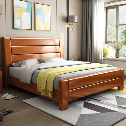 84,65-inch breed traditioneel bedframe dennenhoutbed met hoofdeinde