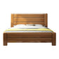 84,65-inch breed traditioneel bedframe dennenhoutbed met hoofdeinde