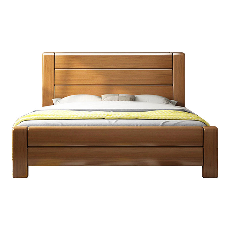 84,65-inch breed traditioneel bedframe dennenhoutbed met hoofdeinde