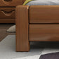 84,65-inch breed traditioneel bedframe dennenhoutbed met hoofdeinde