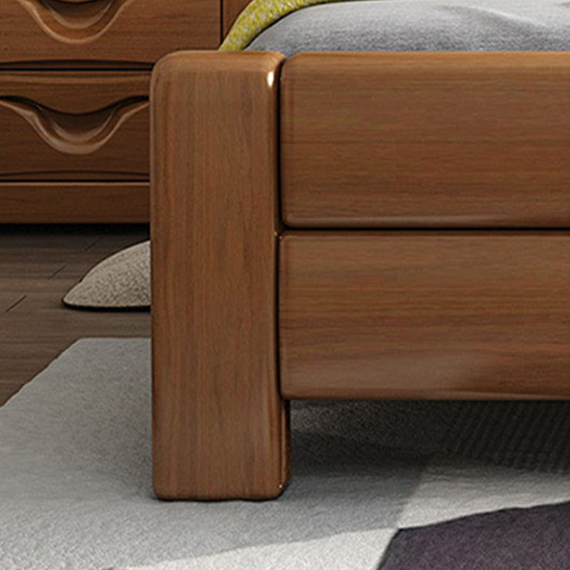 84,65-inch breed traditioneel bedframe dennenhoutbed met hoofdeinde