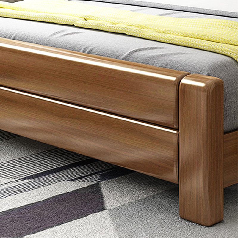 84,65-inch breed traditioneel bedframe dennenhoutbed met hoofdeinde