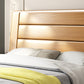 84,65-inch breed traditioneel bedframe dennenhoutbed met hoofdeinde