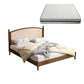 Tropical Brown Panel Bed 46.06" High Rubberwood Bed with Headboard