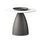 Mid-Century Modern Metal Pedestal Round Tray Top Single Coffee Table