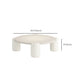 Contemporary White Round Wooden Coffee Table with 4 Legs Cocktail Table