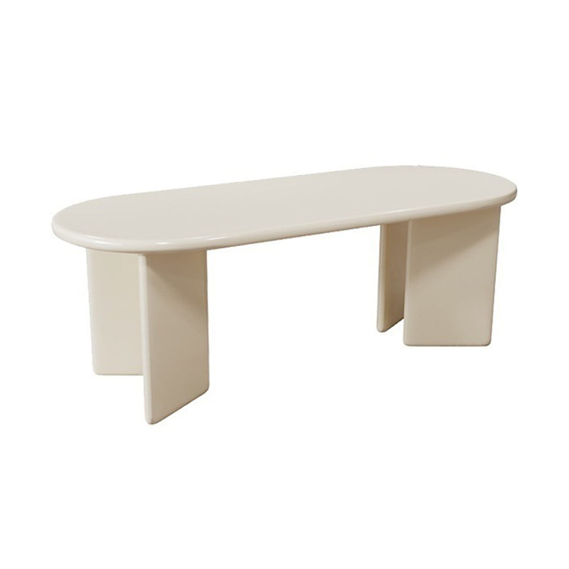 Contemporary Oval Wooden Coffee Table with 4 Legs and Wooden Top Clearhalo 'Coffee & Accent Tables' 'Coffee Tables' 'coffee_tables' 'furn' 'furn_coffee_tables' 'Furniture' 'Living Room Furniture' 6132096