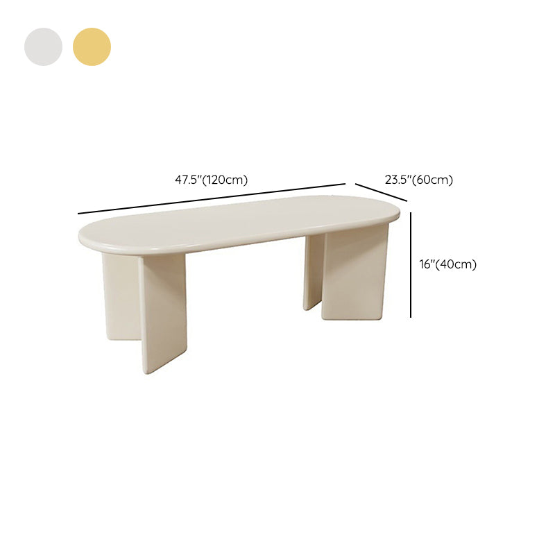 Contemporary Oval Wooden Coffee Table with 4 Legs and Wooden Top Clearhalo 'Coffee & Accent Tables' 'Coffee Tables' 'coffee_tables' 'furn' 'furn_coffee_tables' 'Furniture' 'Living Room Furniture' 6132102