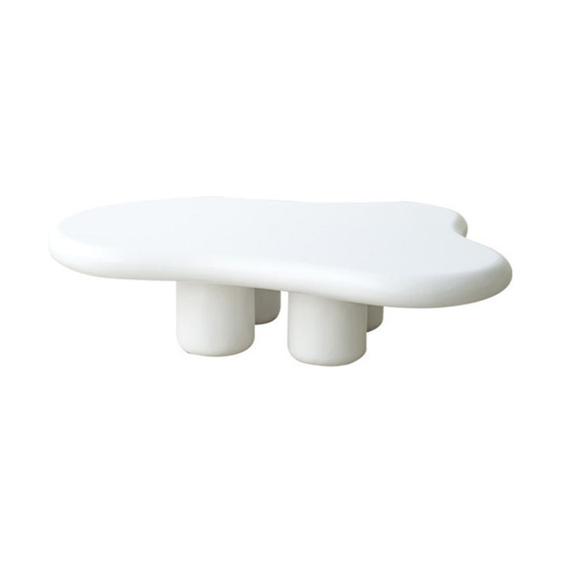 Scandinavian Free Form Coffee Table with 4 Legs in Pine Wood