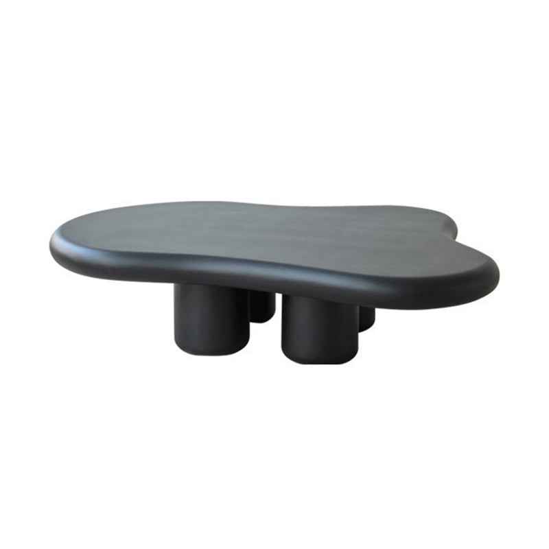 Scandinavian Free Form Coffee Table with 4 Legs in Pine Wood
