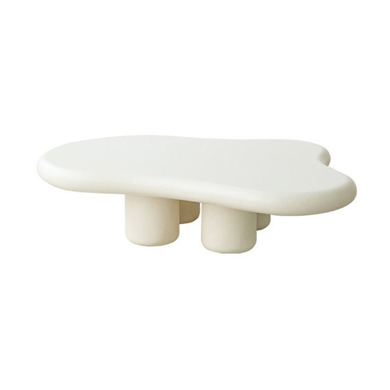 Scandinavian Free Form Coffee Table with 4 Legs in Pine Wood