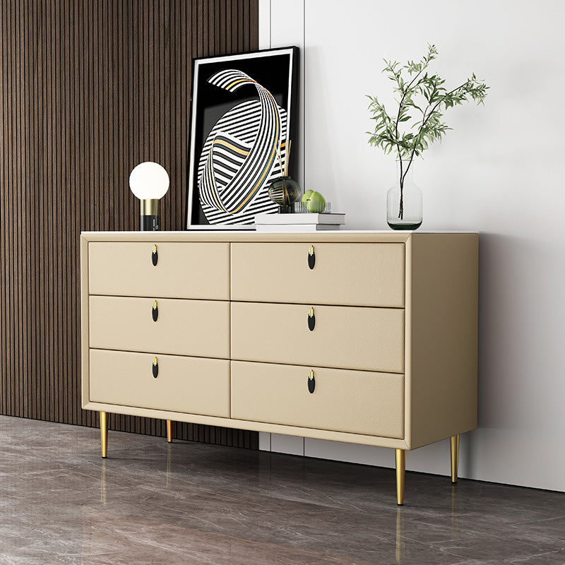 Moderner Akzent Brustquadrat -Speicherschrank mit antiker Finish