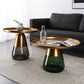 Mid-Century Modern Coffee Table Metal Tray Top Round Single Coffee Table Clearhalo 'Coffee & Accent Tables' 'Coffee Tables' 'coffee_tables' 'furn' 'furn_coffee_tables' 'Furniture' 'Living Room Furniture' 6132156