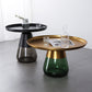Mid-Century Modern Coffee Table Metal Tray Top Round Single Coffee Table Clearhalo 'Coffee & Accent Tables' 'Coffee Tables' 'coffee_tables' 'furn' 'furn_coffee_tables' 'Furniture' 'Living Room Furniture' 6132160