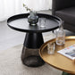 Mid-Century Modern Coffee Table Metal Tray Top Round Single Coffee Table Clearhalo 'Coffee & Accent Tables' 'Coffee Tables' 'coffee_tables' 'furn' 'furn_coffee_tables' 'Furniture' 'Living Room Furniture' 6132162