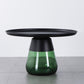 Mid-Century Modern Coffee Table Metal Tray Top Round Single Coffee Table 27.5"L x 27.5"W x 16.5"H Green Black Clearhalo 'Coffee & Accent Tables' 'Coffee Tables' 'coffee_tables' 'furn' 'furn_coffee_tables' 'Furniture' 'Living Room Furniture' 6132163