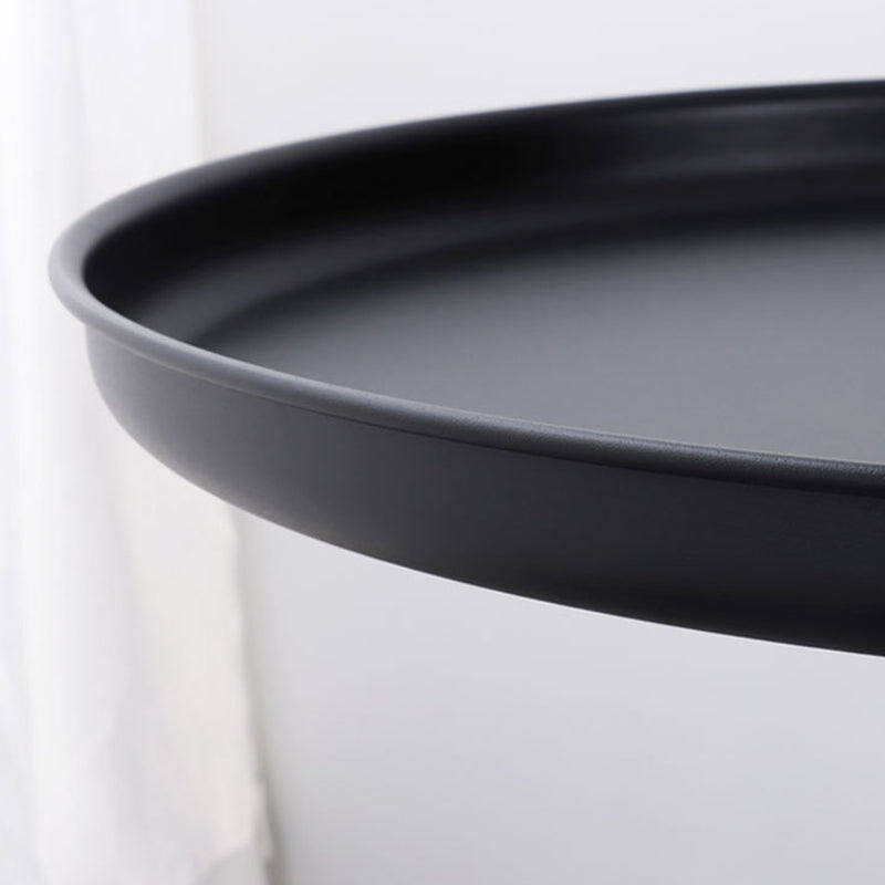 Mid-Century Modern Coffee Table Metal Tray Top Round Single Coffee Table Clearhalo 'Coffee & Accent Tables' 'Coffee Tables' 'coffee_tables' 'furn' 'furn_coffee_tables' 'Furniture' 'Living Room Furniture' 6132171