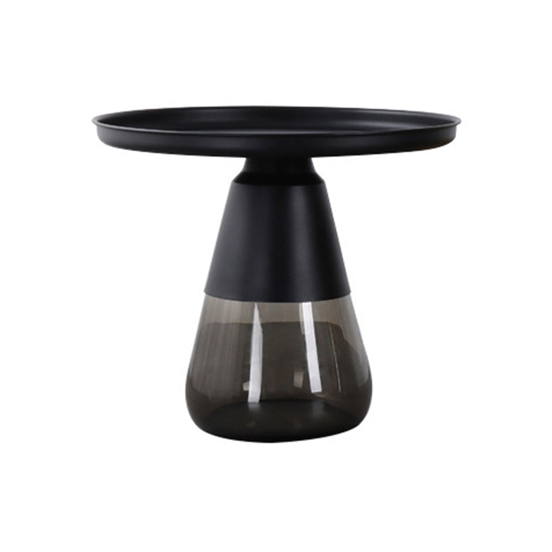 Mid-Century Modern Coffee Table Metal Tray Top Round Single Coffee Table Clearhalo 'Coffee & Accent Tables' 'Coffee Tables' 'coffee_tables' 'furn' 'furn_coffee_tables' 'Furniture' 'Living Room Furniture' 6132173