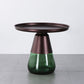 Mid-Century Modern Coffee Table Metal Tray Top Round Single Coffee Table 23.6"L x 23.6"W x 20.5"H Green Copper Clearhalo 'Coffee & Accent Tables' 'Coffee Tables' 'coffee_tables' 'furn' 'furn_coffee_tables' 'Furniture' 'Living Room Furniture' 6132176