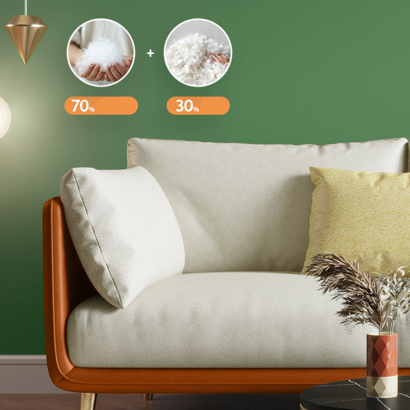 34.25 " H Faux Leather Square Arm Sofa & Chaise for Living Room Clearhalo 'furn' 'furn_sectionals' 'Furniture' 'Living Room Furniture' 'Sectionals' 6132188