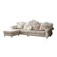Traditional Style 46.45 " H Rolled Arm Sofa & Chaise for Living Room Beige Clearhalo 'furn' 'furn_sectionals' 'Furniture' 'Living Room Furniture' 'Sectionals' 6132201