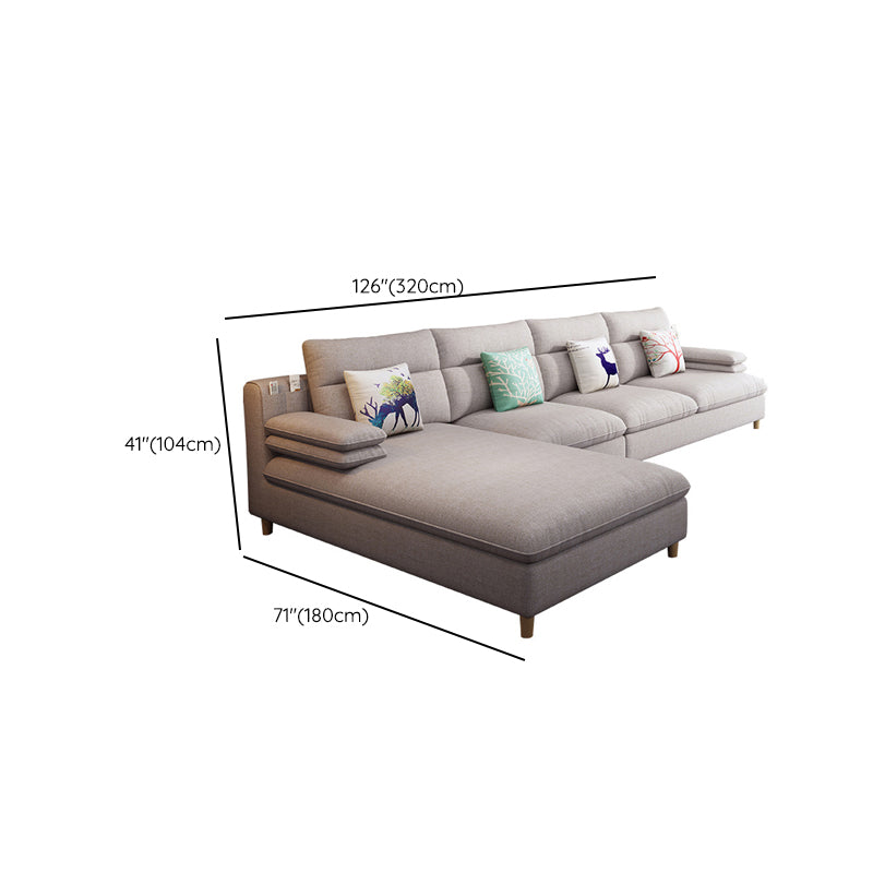 Sofá y chaise para sala de almohada de almohada de 40.94 "H para sala de estar para sala de estar