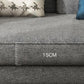 Contemporary 37.8 " H Grey Cotton Blend Square Arm Sofa & Chaise Clearhalo 'furn' 'furn_sectionals' 'Furniture' 'Living Room Furniture' 'Sectionals' 6132240