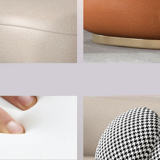 Zeitgenössisches künstliches Leder enge Rückenbohrungssofa abgeneigter Armsofa