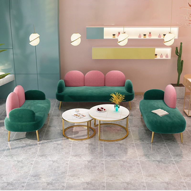 コンテンポラリーラウンドアームソファタイトバックキャメルバック標準ソファ